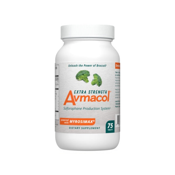 Avmacol Extra Strength #1 Researched Sulforaphane-Producing Brand for Detoxification, Antioxidant Support, Immune Health, Adults & Children, Moringa, 75 Tablets